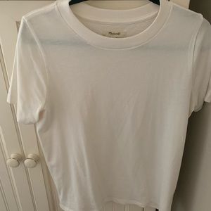 Madewell short sleeve ivory top